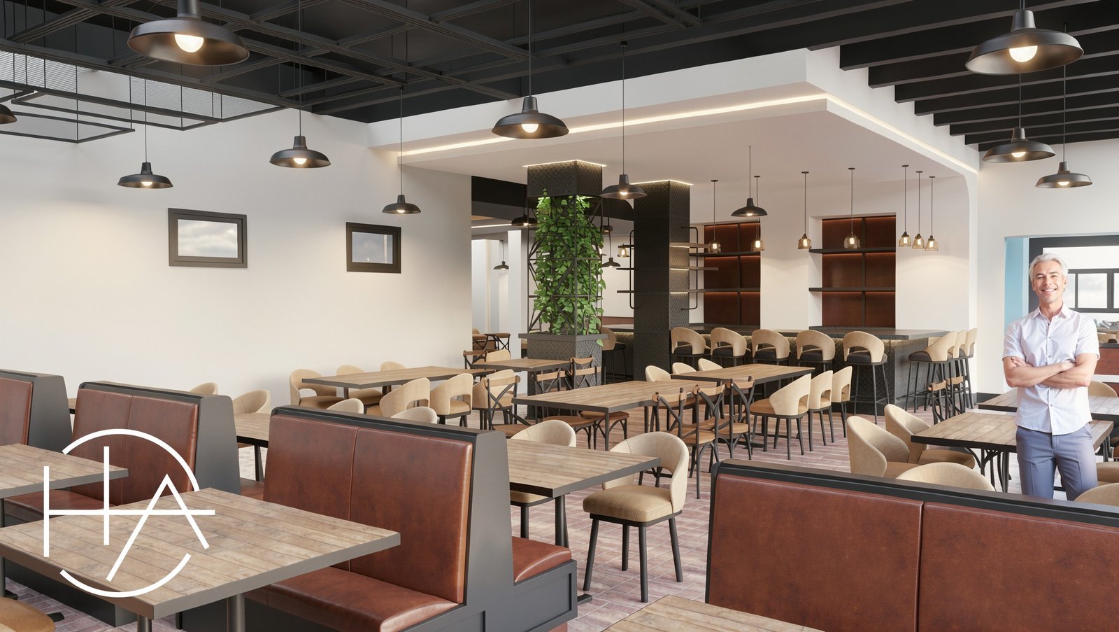 Ambrosia Zaika — Function Hall & Restaurant — Function hall + restaurant drawing / rendering, 116 Elm St, North Attleborough, MA